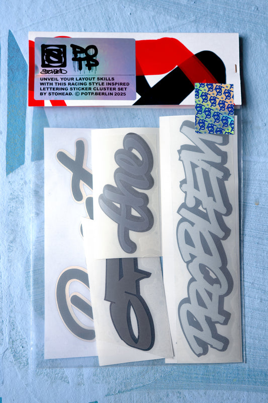 STOHEAD | POTP CLUSTER STICKER SET | BLACK & GREY